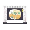 Chevalet standard 7 feuillets l humour au travail 2025 marquage quadri - avec plaque feuillets repositionnables