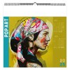 Illustre  pop art 2025 - 7 feuillets - xxl 480x480mm - reliure spirale - marquage quadri - page de garde repiquee