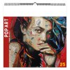 Illustre  pop art 2025 - 7 feuillets - xxl 480x480mm - reliure baguette - marquage quadri - page de garde repiquee