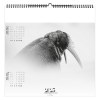 Illustre paradis blanc 2025 - 7 feuillets - xxl 480x580mm - reliure spirale - marquage quadri - page de garde repiquee