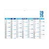 Florentin 2025 - bleu - mini cc rigide ecomatiere - 270x208mm - pelliculage effacable - marquage 1 couleur - 1 trou en tete