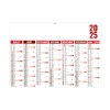 Florentin 2025 - rouge - micro - leger souple - 210x155mm - pelliculage effacable - marquage quadri