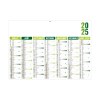 Florentin 2025 - vert - mini cc rigide ecomatiere - 270x208mm - pelliculage effacable - marquage 1 couleur - 1 trou en tete