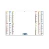 L effacable 2025 - maxi leger souple - 650x405mm - verso hebdomadaire - pelliculage effacable - marquage quadri - 1 trou en tete