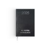 Agenda carre 1 jour emboite 2025 - 145x215mm - couverture verte transfert a chaud
