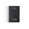 Agenda carre 1 jour spirale 2025 - 145x215mm - couverture verte transfert a chaud
