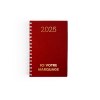 Agenda carre 1 jour spirale 2025 - 145x215mm - couverture verte transfert a chaud