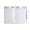 Agenda de chantier 2025 - 90x140mm - couverture verte transfert a chaud - elastique de fermeture - crayon et porte crayon