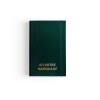 Carnet de chantier 2025 - 90x140mm - couverture verte transfert a chaud - elastique de fermeture