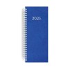 Agenda de caisse 2025 - 137x335mm - couverture bordeaux - dos double spirale blanche - transfert a chaud - 16 pages personnalisees en debut d'agenda