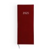 Agenda de caisse 2025 - 137x335mm - couverture verte - dos carre cousu colle emboite - transfert a chaud - 8 pages personnalisees en debut d'agenda