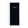 Agenda de caisse 2025 - 137x335mm - couverture verte - dos carre cousu colle emboite - transfert a chaud - 8 pages personnalisees en debut d'agenda