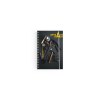 Carnet a spirale creation - micro 75x100mm - pelliculage mat - bloc de 30 feuillets impression noire - spirale blanche a gauche