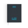 Semainier toile 2025 - 210x270mm - couverture kaki transfert a chaud 16 pages personnalisees en debut d'agenda