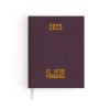 Semainier toile 2025 - 210x270mm - couverture kaki transfert a chaud 16 pages personnalisees en debut d'agenda