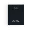 Semainier naturel 2025 - 210x270mm - couverture kaki transfert a chaud 16 pages personnalisees en debut d'agenda