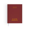 Semainier naturel 2025 - 210x270mm - couverture kaki transfert a chaud 16 pages personnalisees en debut d'agenda