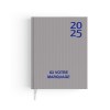 Semainier harmonie 2025 - 210x270mm - couverture kaki transfert a chaud 16 pages personnalisees en debut d'agenda