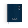 Semainier harmonie 2025 - 210x270mm - couverture kaki transfert a chaud 16 pages personnalisees en debut d'agenda