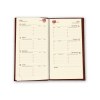 Mini vip 2025 - 90x165mm - couverture noire thermovirant 16 pages personnalisees en debut d'agenda