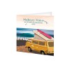 Carte de voeux sur la route des vacances 2025 avec enveloppe - marquage quadri