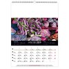 Calendrier mural couleurs marche 2025 marquage quadri