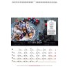 Scolaire calendrier mural couleurs cuisine 2025 marquage quadri