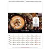 Scolaire calendrier mural couleurs cuisine 2025 marquage quadri