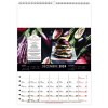 Scolaire calendrier mural couleurs cuisine 2025 marquage quadri