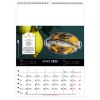 Scolaire calendrier mural couleurs cuisine 2025 marquage quadri