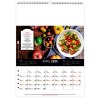Scolaire calendrier mural couleurs cuisine 2025 marquage quadri