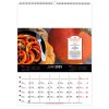 Scolaire calendrier mural couleurs cuisine 2025 marquage quadri