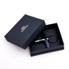 Porte-clefs Bold Stripe Chrome & Gun