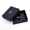 Porte-clefs Bold Stripe Gun & Rose Doré