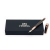 Stylo plume Bold Stripe Gun & Rose Doré