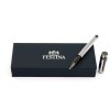 Stylo roller Bold Stripe Chrome & Gun