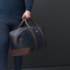 Sac de voyage Button Marine & Marron