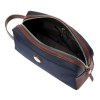 Trousse de toilette Button Marine & Marron