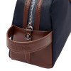 Trousse de toilette Button Marine & Marron