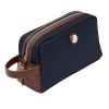 Trousse de toilette Button Marine & Marron