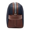 Trousse de toilette Button Marine & Marron