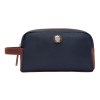 Trousse de toilette Button Marine & Marron