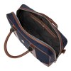 Porte-documents Button Marine & Marron