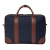 Porte-documents Button Marine & Marron