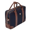 Porte-documents Button Marine & Marron