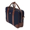 Porte-documents Button Marine & Marron