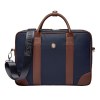 Porte-documents Button Marine & Marron