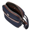 Sac reporter Button Marine & Marron
