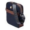 Sac reporter Button Marine & Marron