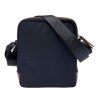 Sac reporter Button Marine & Marron